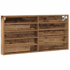vidaXL Vitrine Bois Ancien 100 x 8,5 x 50 cm Bois d'ing&eacute;nierie