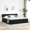 vidaXL Lit de Rangement avec matelas Noir 200 x 200 cm Velours