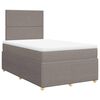 vidaXL Sommier &agrave; lattes de lit avec matelas Taupe 120x200 cm Tissu
