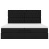 VidaXL Cadre de lit ottoman avec matelas noir 200x200cm tissu