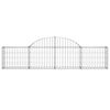 vidaXL Paniers &agrave; gabions arqu&eacute;s 3 pcs 200x30x40/60 cm Fer galvanis&eacute;