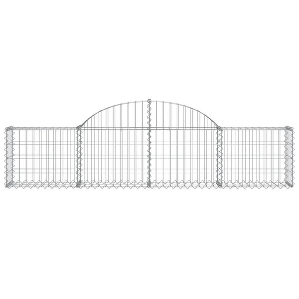 vidaXL Paniers &agrave; gabions arqu&eacute;s 3 pcs 200x30x40/60 cm Fer galvanis&eacute;