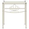 vidaXL Tables de chevet 2 pcs Blanc et transparent M&eacute;tal et verre