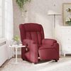 vidaXL Fauteuil de massage inclinable &eacute;lectrique Rouge bordeaux Tissu