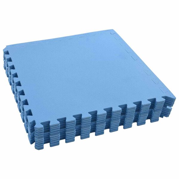 vidaXL Tapis d'exercice puzzle 12 pcs Bleu 4,32 ㎡ Mousse EVA