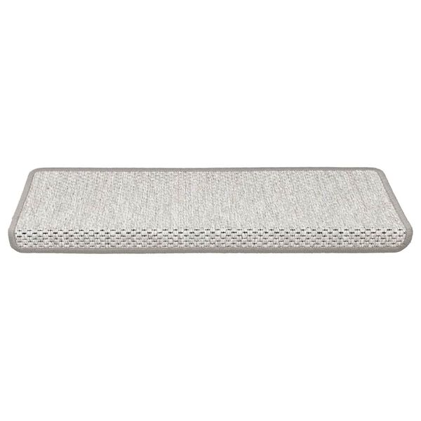 vidaXL Tapis d'escalier autocollants aspect sisal 15 pcs 65x21x4 cm
