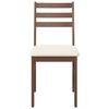 vidaXL Chaises à manger coussins 2 pcs marron bois massif caoutchouc