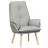 vidaXL fauteuil Gris nuage Polyester et contreplaqu&eacute;