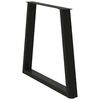 vidaXL Pieds de table &agrave; manger en V 3 pi&egrave;ces Noir 80 x (72-73,3) cm Acier
