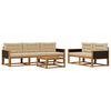 vidaXL Ensemble de canap&eacute;s d'ext&eacute;rieur 6 pcs Naturel et Beige