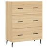 vidaXL Buffet haut Ch&ecirc;ne sonoma 69,5x34x180 cm Bois d'ing&eacute;nierie