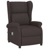 vidaXL Fauteuil de massage électrique à oreilles marron foncé tissu