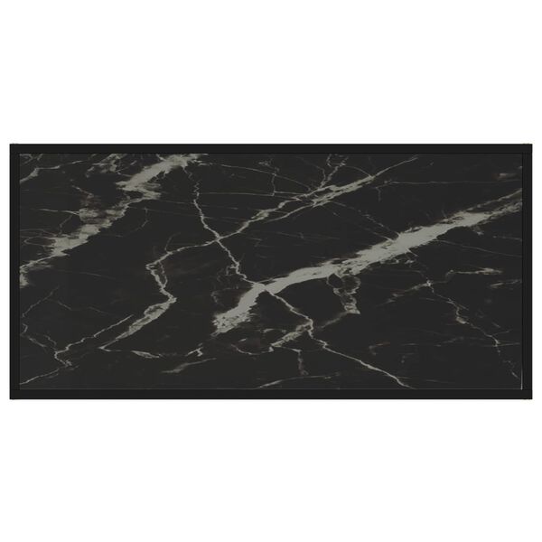 vidaXL Table basse Noir 100x50x35 cm Verre tremp&eacute;