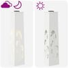 vidaXL Lumi&egrave;re de chemin LED solaire 2 pcs Blanc Acier lamin&eacute; &agrave; froid