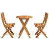 vidaXL Ensemble bistrot 3 pcs Huile Naturelle Bois d'Acacia Massif