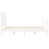 vidaXL Cadre de lit sans matelas blanc 140x190 cm bois massif
