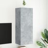 vidaXL Meuble TV mural gris b&eacute;ton 40,5x30x102 cm bois d'ing&eacute;nierie