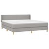 vidaXL Sommier &agrave; lattes de lit avec matelas Gris clair 180x200cm Tissu