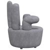 vidaXL Chaise en forme de main gris velours