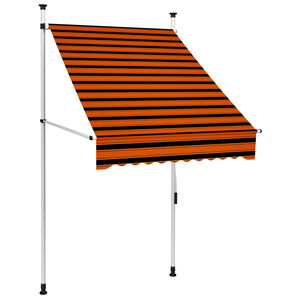 vidaXL Auvent manuel r&eacute;tractable 100 cm Orange et marron