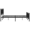 vidaXL Cadre de lit m&eacute;tal sans matelas avec pied de lit noir 193x203cm