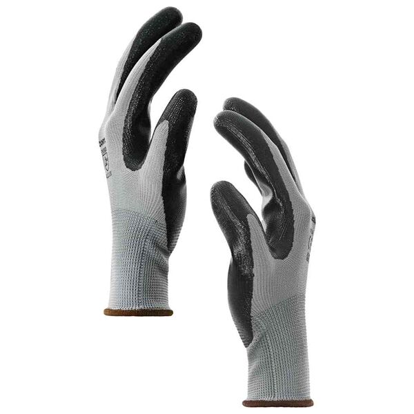 vidaXL Gants de Travail 24 pcs Gris et Noir 8 / m Polyester