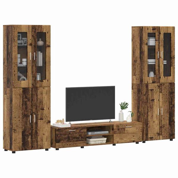 vidaXL Ensemble meuble TV FLORIN Bois ancien Bois d'ing&eacute;nierie
