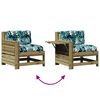 vidaXL Salon de jardin 5 pcs avec coussins bois de pin impr&eacute;gn&eacute;