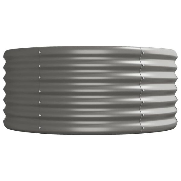 vidaXL Lit surélevé de jardin Acier galvanisé 224x80x36 cm gris