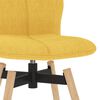 vidaXL Chaises pivotantes de bar lot de 2 jaune tissu