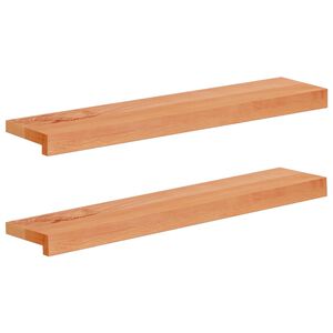 vidaXL Appuis de fen&ecirc;tre 2 pc Vernis 80x 15 x 2 cm