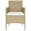 vidaXL Ensemble à manger de jardin 5 pcs Résine tressée Beige