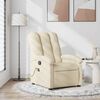 vidaXL Fauteuil de massage inclinable crème tissu