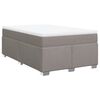 vidaXL Sommier &agrave; lattes de lit avec matelas taupe 120x190 cm tissu