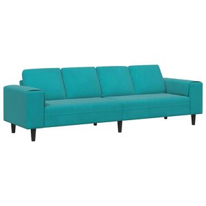 vidaXL Canap&eacute; de salon Turquoise 250 x 188 x 76 cm