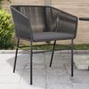 vidaXL Chaises de jardin lot de 2 avec coussins noir r&eacute;sine tress&eacute;e