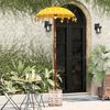 vidaXL Parasol balinais avec base Jaune 95 x 95 x 260 cm