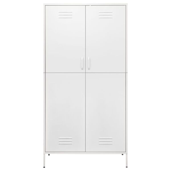 vidaXL Garde-robe Blanc 90x50x180 cm Acier