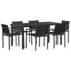 vidaXL Ensemble de meubles d'ext&eacute;rieur 7 pcs Noir et anthracite
