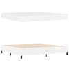 vidaXL Cadre de lit avec matelas Blanc 200 x 200 cm tissu