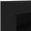 vidaXL Meubles TV muraux avec lumi&egrave;res LED 2 pcs noir 60x30x40 cm