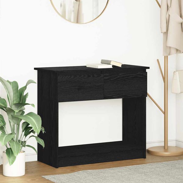 vidaXL Table console avec tiroirs noir 85,5x38,5x74,5 cm