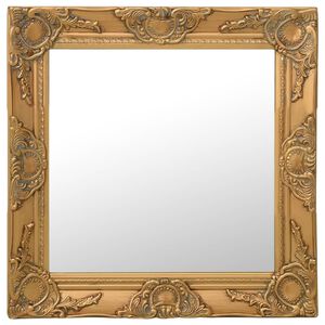 vidaXL Miroir mural style baroque 50x50 cm Dor&eacute;