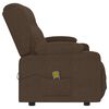 vidaXL Fauteuil de massage inclinable porte-gobelets 3 places marron