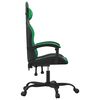 vidaXL Chaise de jeu Noir et vert Similicuir