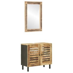 vidaXL Ensemble de Meubles de Salle de Bain 2 pc Naturel