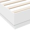 vidaXL Cadre de lit avec LED sans matelas blanc 120x200 cm