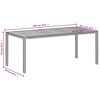 vidaXL Table de jardin beige 190x90x75 cm résine tressée bois d'acacia