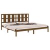 vidaXL Cadre de lit sans matelas marron miel 200x200cm bois pin massif