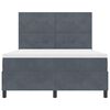 vidaXL Lit &agrave; ressorts avec matelas Gris fonc&eacute; 160 x 200 cm Velours